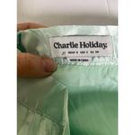 Charlie Holiday Mint Green Pleated Skirt XS Satin Look Midi Party Formal‎ Size 2 Photo 7