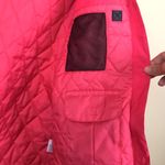 Lands' End Lands’ End Women’s Waterproof Hot Pink Gray Hooded Zip-Up Jacket Photo 3