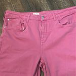 Pilcro  Yaya Mid-Rise Crop Flare‎ Bubble Gum Pink Jeans Size 33 EUC Denim Stretch Photo 1