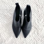 Everlane  Boss Black Pebbled Leather Ankle Booties Photo 2