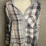 Aerie NWT Anytime Fav Plaid Flannel Long Sleeve Button Down Shirt Size Small Photo 0