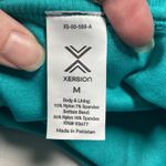 Xersion  Long Line Bra Women's Medium Green Seamless Ribbed Low Support NEW Photo 3