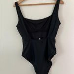 Madewell  Second Wave Square Neck Tank One Piece Bathing Swimsuit Black M EUC Photo 2