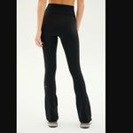 Splits59  Raquel High Waist Flared Leggings Black White Gray Stripe M 30" $134 Photo 1