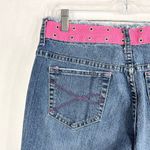Carolina Blues Size 8 Jeans Capri Cropped Pink Waistband Barbie Raw Waist 1678 Photo 5