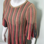 Rapsodia Metallic Stripe Dress Red Photo 2