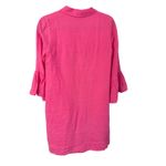 Lilly Pulitzer  Jazmyn Roxie Pink  Linen Shirt Dress with‎ Bell Sleeves Size 4 Photo 1