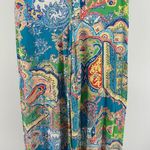 Ralph Lauren Paisley Print Wide Leg Pull On Pants Size Small Photo 0