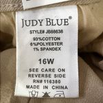 Judy Blue  High Waist Wide Leg Light Tan Crop Jeans Photo 8