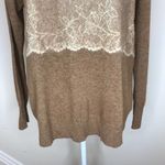 J.Crew  Needle Punch Lace Wool Blend Crewneck Sweater Size Small Photo 3