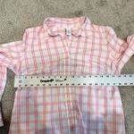 IZOD EUC medium plaid check button front top blouse TB2 2339 Photo 2