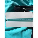 TASHEHE Women Turquoise Black Ruched Side One Piece Swimsuit L Blue Size L Photo 6