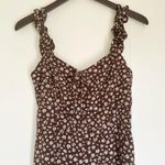 Boutique Floral Brown Jumpsuit Medium Photo 1