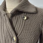 Calvin Klein Jeans Olive Green Collared Cardigan Sweater Size L Photo 2