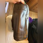 Frye  Charlie Simple Tote Brown Striped Large Leather Shoulder Bag Purse Photo 4