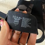 Soma  Black Beige Lace Lightly Lined Wireless Bra Adjustable Straps Mesh 32DD Photo 4