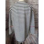 ZARA Long Sleeve Blue Stripe Nautical Shirt Gold Buttons Relaxed Size S Photo 3