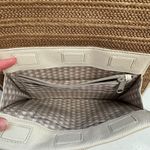 Brighton Cream & Tan Raffia Leather Shoulder Tote Bag Purse Photo 12