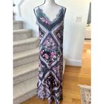 Free People  Stevie Floral Lace Black & Purple Slip Dress Photo 1