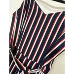Monteau LA Wide Leg Size XL Jumpsuit Dark Navy Color with White & Red Stripes Photo 1