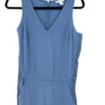 Athleta  Brooklyn Jumpsuit Sleeveless Stretch Cottage Blue‎ Size 2 Photo 4