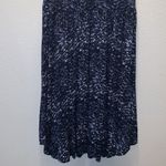 Loft Ann Taylor navy blue dotted night sky flowy skirt Photo 2