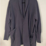 Pact Organic Cotton Shawl Collar Cardigan Navy Blue Relaxed Fit XL Photo 0