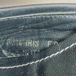 Coach Black Leather Size 7.5 Block Heels Slip On Mules Loafers Iris Suede Square Photo 5