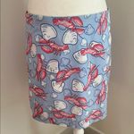 Vineyard Vines  Lobster Print Cotton Skirt in Pink and Blue Sz 6 Photo 0
