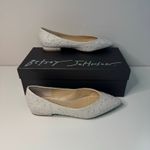 Betsey Johnson  Womens White SB-Jude Pearl Beaded Ballet Flats Size 7M Wedding Photo 2