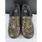 Dansko XP Women's Brown Snake Print Shoes/Clogs Size 39/8 SKU 5895 Photo 1