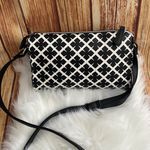 Kenneth Cole Reaction Women Small Faux Leather Purse Crossbody Bag Black & White Photo 3