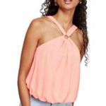 Free People  coral balloon hem halter top Photo 1