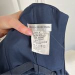 Dessy Collection Navy Blue Satin Bridesmaid Wedding Guest Dress Size 4 Photo 2