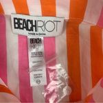 Beach Riot  women's small medium Alexa casual Pink and Orange Button Down Shirt Photo 2