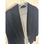 American Vintage Vintage 1990s Black Velvet Open-Front Blazer Jacket decorative frog closure M Photo 7