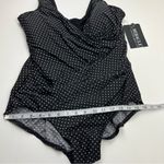 MiracleSuit  Oceanus One Piece Pin Point Black White Swimsuit Womens Size 20W NEW Photo 7