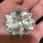 Alpaca Silver Mother of Pearl Inlay Star Brooch Photo 3