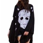 Lauren Moshi ❃ Rose Skull Super Soft Handrawn Graphic Sweatshirt ❃ Black ❃ XS ❃ Photo 0