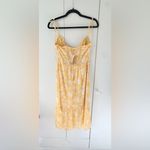 Abercrombie & Fitch NWT  Tie-Strap Ruched Midi Dress - Yellow - S Photo 6