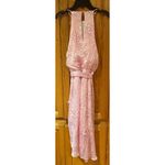 EXPRESS  Pink Dot High Neck Halter Ruffle Asymmetrical Dress Waist Tie Size Small Photo 7