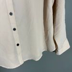 EXPRESS The Portofino Shirt Women's Semi-Sheer Tan Button Up - Size XS - Preppy Photo 3