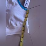 Old Navy  High Waisted Swim Set top M button L white and blue  summer Photo 6