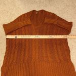 Free People  chunky cable knit oversized tunic sweater burnt‎ orange size XS Photo 8
