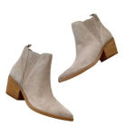 Marc Fisher Suede Leather Teona Light Grey Ankle Cowboy Boot Size 7.5 NWT Photo 9