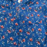 Kut From The Kloth sheer floral blouse button down long sleeve blue size… Photo 1