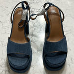 Wild Fable  Woman’s Blue Denim Platform High Chunky Heel Size 8.5 Photo 0