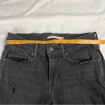 Levi's Levi Women size 28 Curvy Skinny Black Denim Distressed Jean Zip Fly Hemmed Photo 3