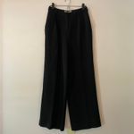 NWT Saloni Black Wide Tailored Cady Trousers Pleated Business Women's size 6 Photo 1