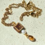 Handmade unique quality Czech glass beads & freshwater pearl necklace🌿✨ Photo 4